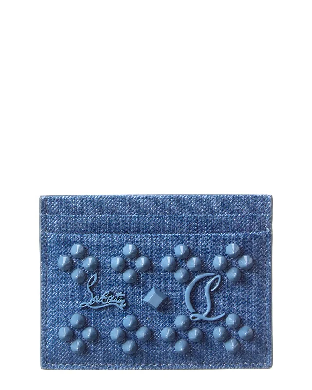Cozy Comforts Christian Louboutin Kios Denim Card Holder