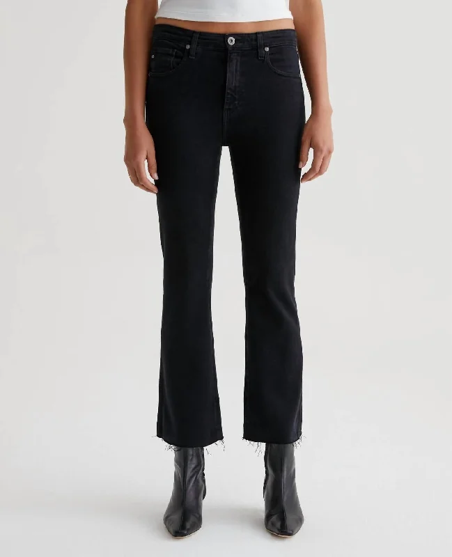 Stylish Comfort Denim Farrah Boot Crop Jeans In Hidden Pine