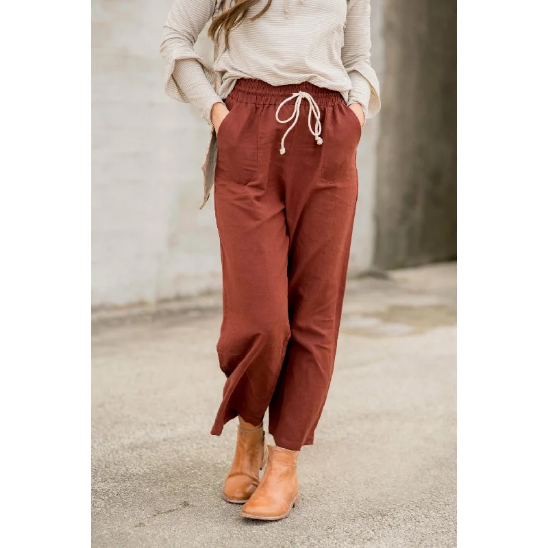 Unique Styles Drawstring Cinch Waist Pants