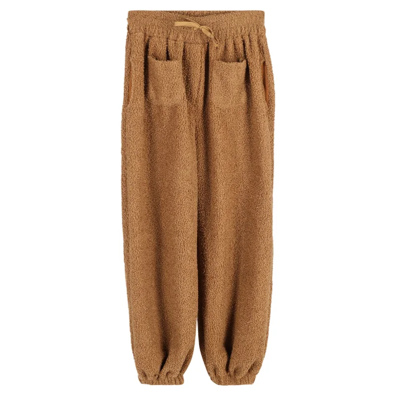 Fashion Staples Frankie Shop Fuzzy Sweatpants in Brown Polyester