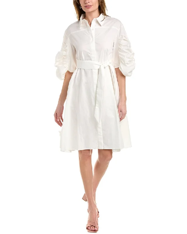 Personalized Street Style Gracia Tie Waist Shirtdress