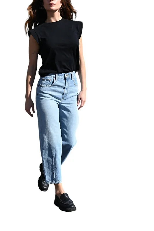 Stylish Comforts Iris Relaxed Taper Jeans In Arcadia