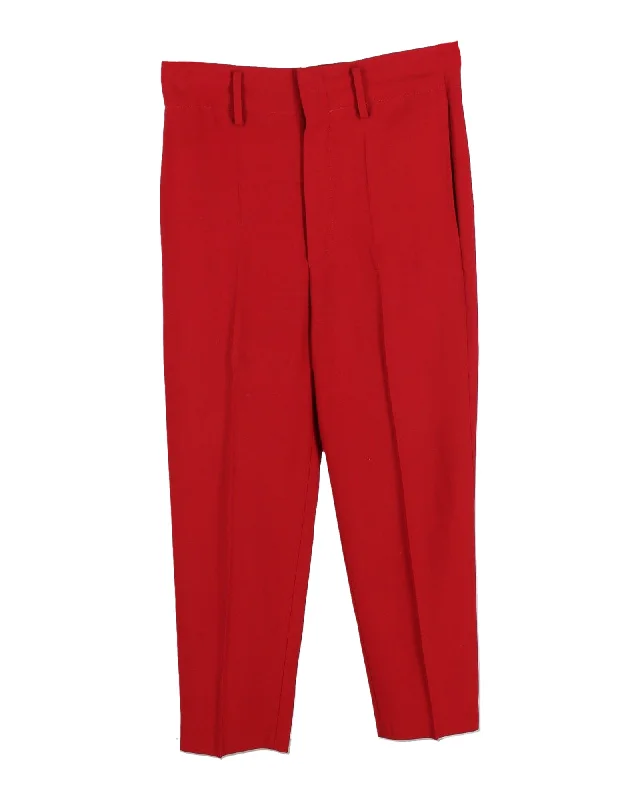 Fashionable Fit Isabel Marant Étoile Trousers in Red Cotton