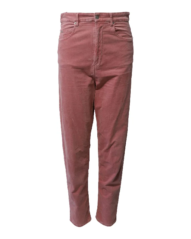 Trendy Comfort Isabel Marant Regular Fit jeans in Pink Cotton Denim