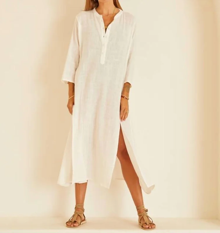 Chic Textures Isobel Dress in White Gauze