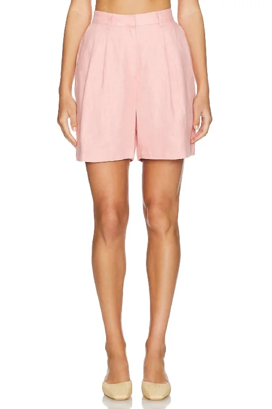 Unique Styles Marchello Shorts In Pink Salt