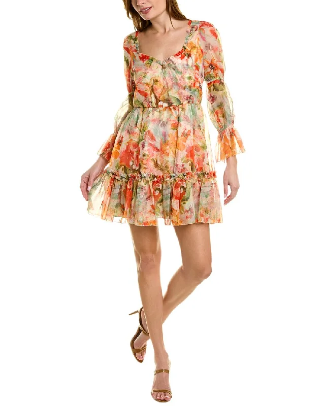 Effortless Chic Marchesa Notte Ruffle Mini Dress