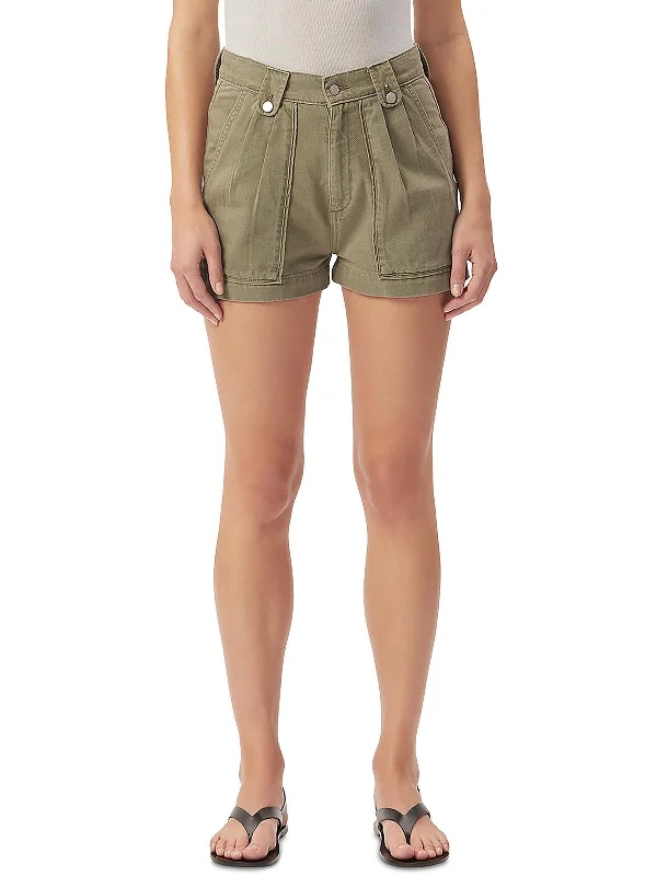 Personalized Contrast Design Marie Womens Mid Rise Short Denim Shorts