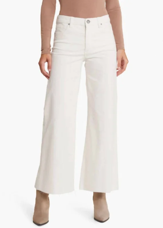 Romantic Skirt Design Meg High Rise Fab Ab Raw Hem Denim Jeans In Optic White