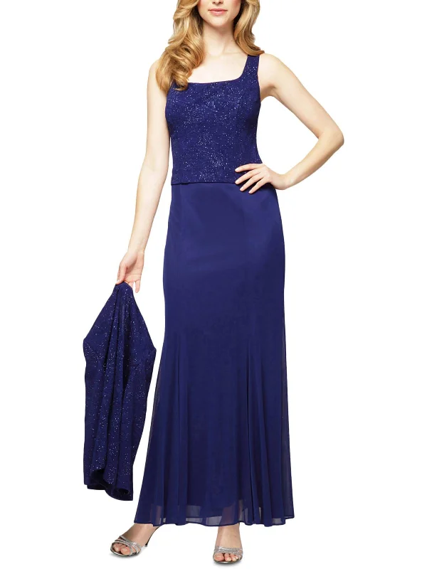 Cool Comforts Petites Womens 2PC Cocktail Evening Dress
