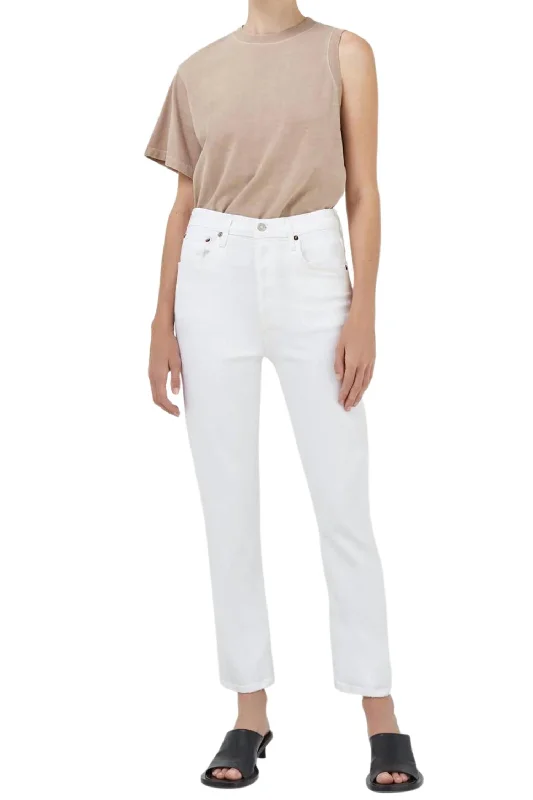 Trendy Vibes Riley High Rise Crop Jeans In Whip