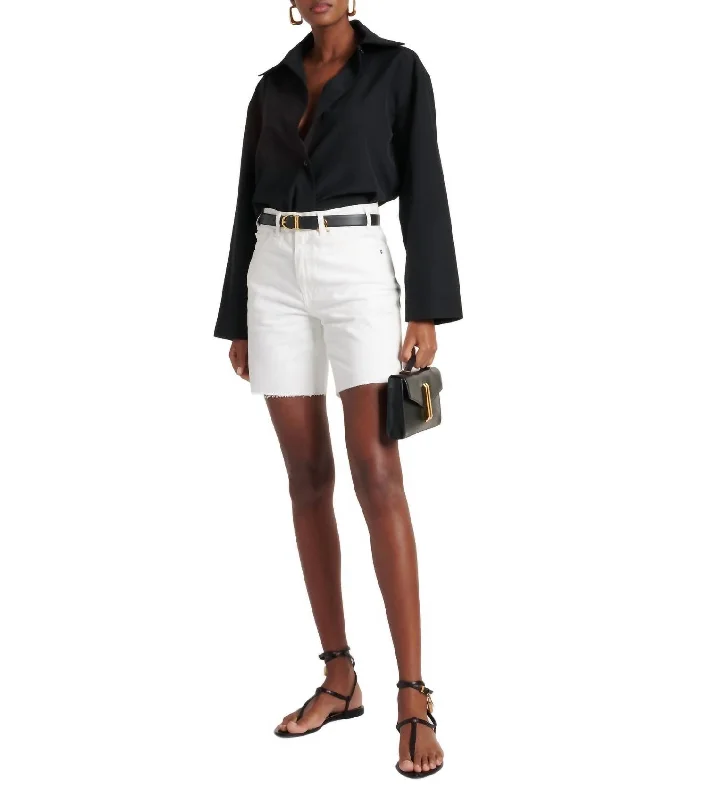 Personalized Three-Dimensional Design Russell Denim Short In Cream