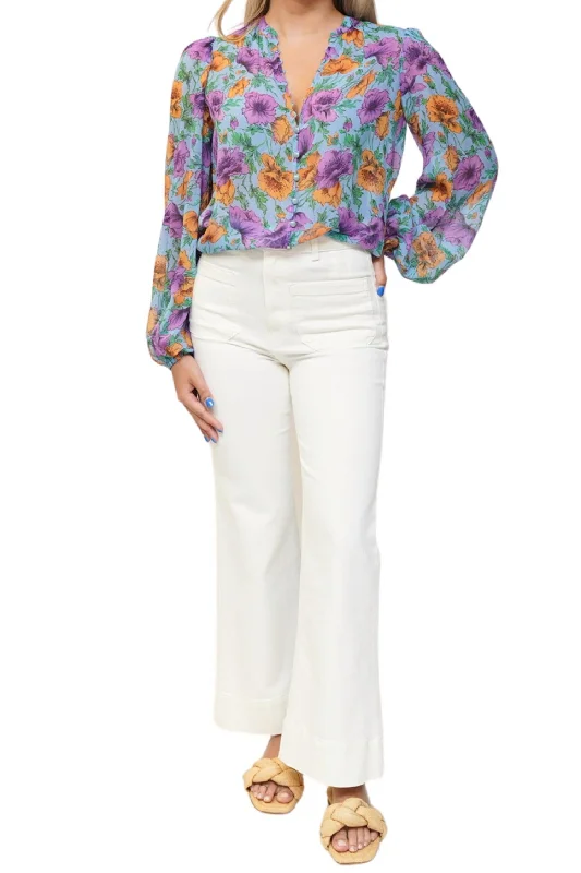 Simple Style St Monica Cropped Jeans In Natural White
