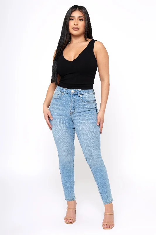 Personalized Text Super High Rise Refuge Fit Destruction Pant