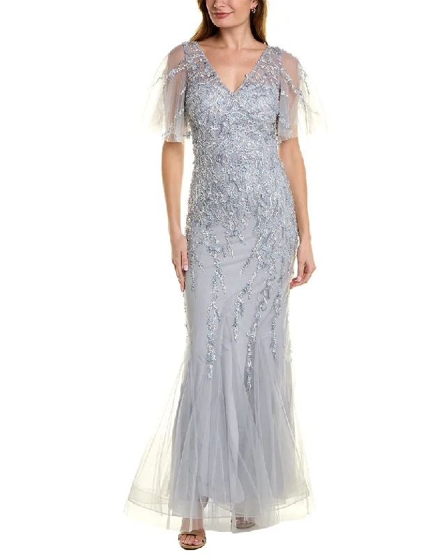 Cozy Vibes Teri Jon by Rickie Freeman Beaded Embellished Gown