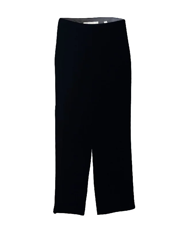 Personalized Embroidery Style Vince Pull On Pants in Black Velvet