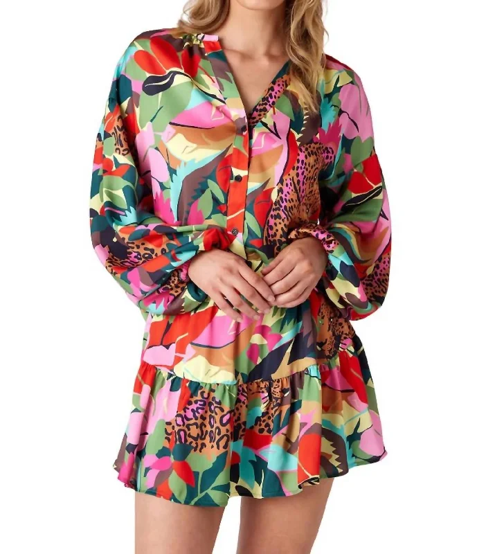Personalized Graphic Design Willa Skort In Jungle Cat