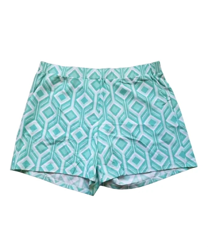 Chic Style Women's Ariel Shorts In Trellis Trio Seamist