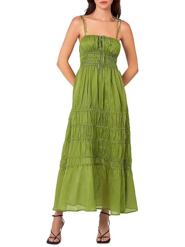 Easy Fashion Womens Floral Print Tea Length Maxi Dress