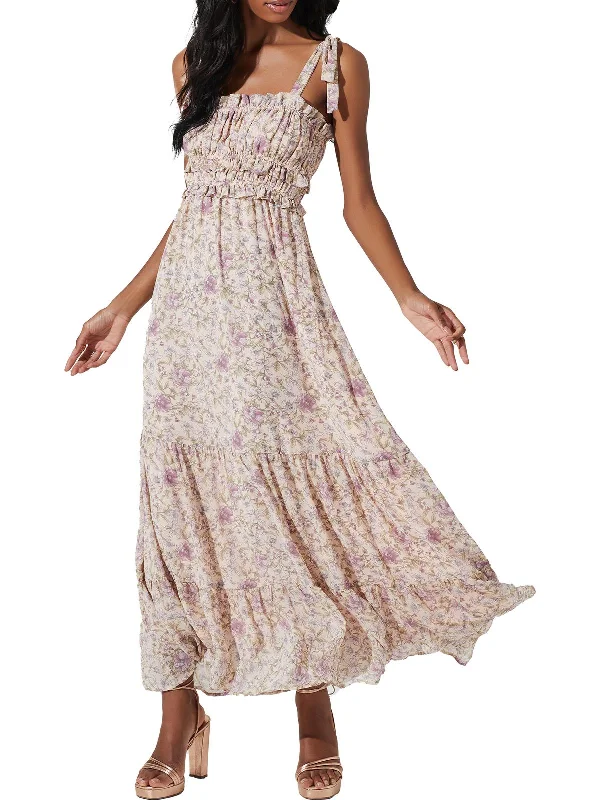 Fashion Staples Womens Floral Ruffled Maxi Dress