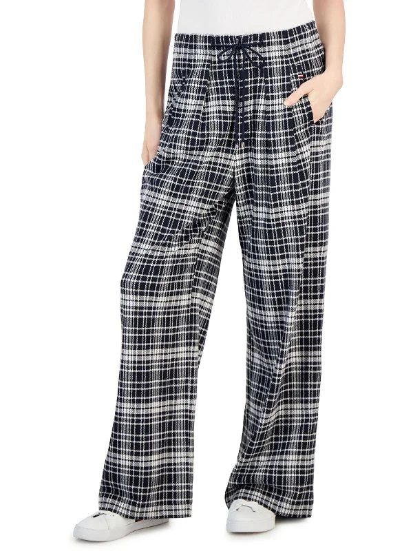 Cool Comfort Womens High Rise Drawstring Wide Leg Pants