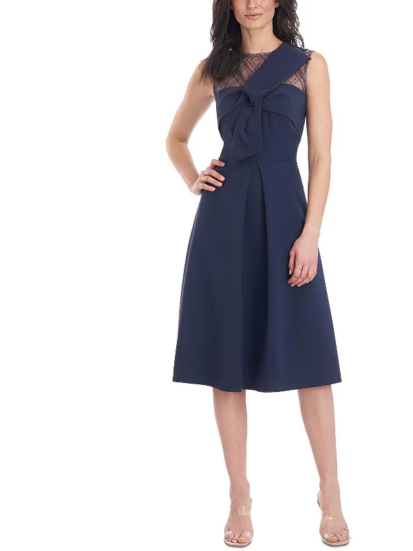 Versatile Clothing Womens Illusion Sleeveless Fit & Flare Dress