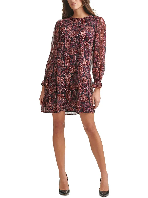 Versatile Wear Womens Paisley Mini Cocktail and Party Dress