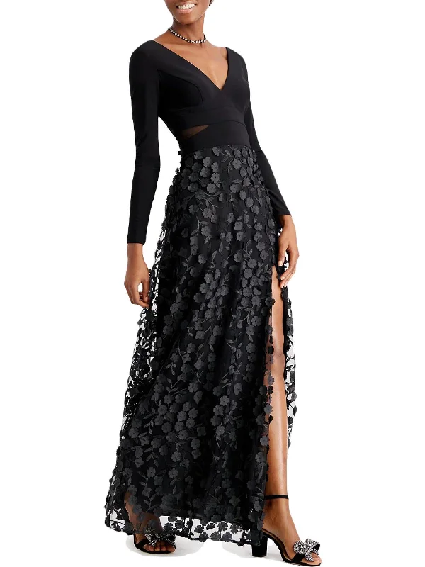Comfortable Wardrobe Womens V Neck Floral Maxi Dress