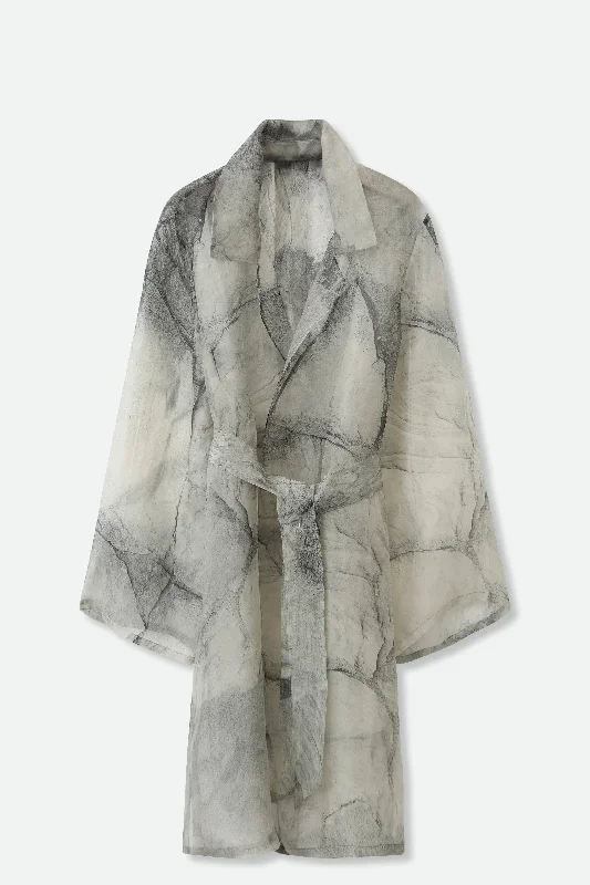 Comfortable Outfits BLYTHE SILK ORGANZA DRESS JACKET IN STONEY GREY