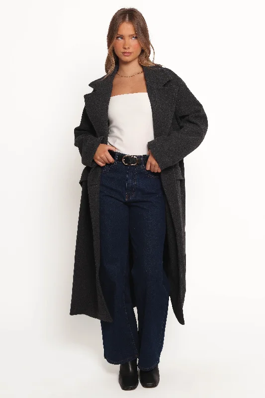 Chill Style Brylie Oversized Coat - Charcoal