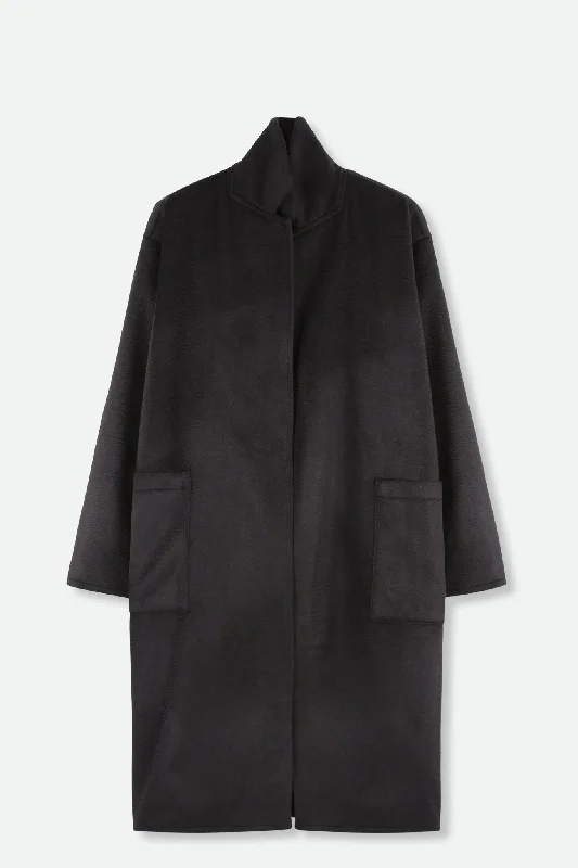 Romantic Skirt Style CARLIE COAT IN PURE LORO PIANA CASHMERE MIDNIGHT NAVY