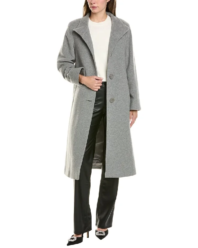 Easygoing Fashion Cinzia Rocca Long Wool & Cashmere-Blend Coat
