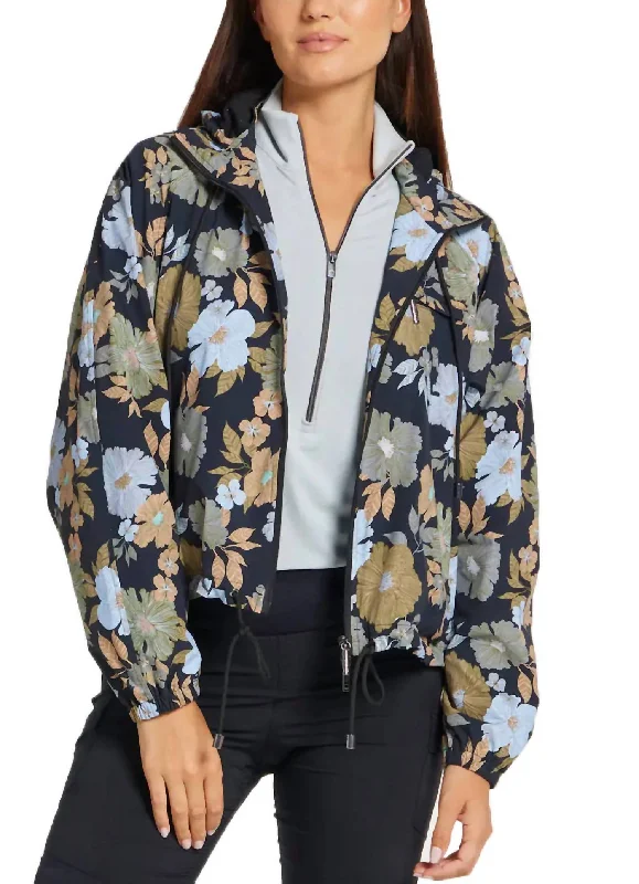 Cool Layers Enya Printed Jacket In Black Multi