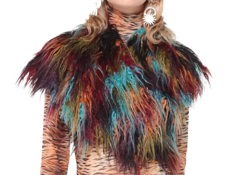 Simple Chic Faux Fur Collar In Multi