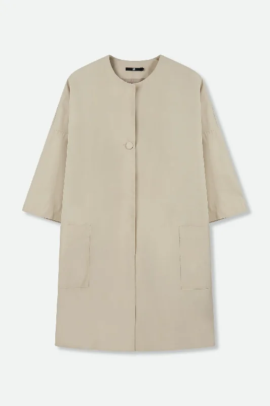 Personalized Contrast Design JOCELYN CARCOAT POCKET JACKET IN JAPANESE MEMORY TWILL