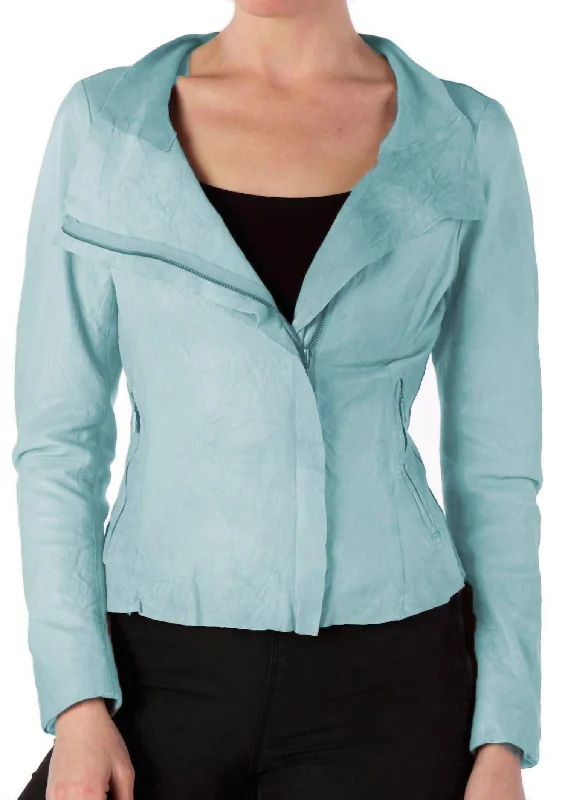 Warm Apparel Lene Leather Jacket In Chambrey
