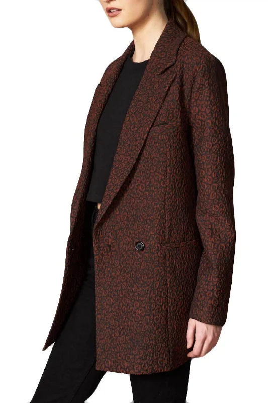 Stylish Wear Rio Jacquard Jacket In Black Multi