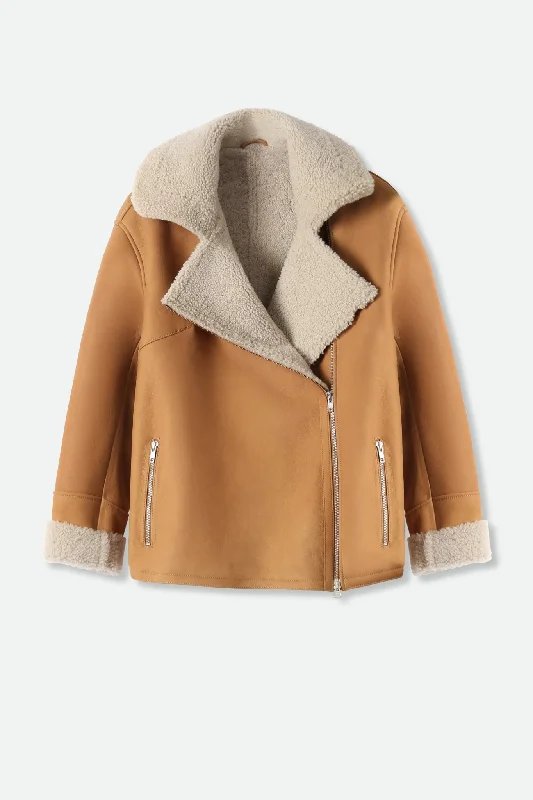Comfortable Layers SHAE MOTO JACKET IN SUEDE SHEARLING - PRE-ORDER NOW