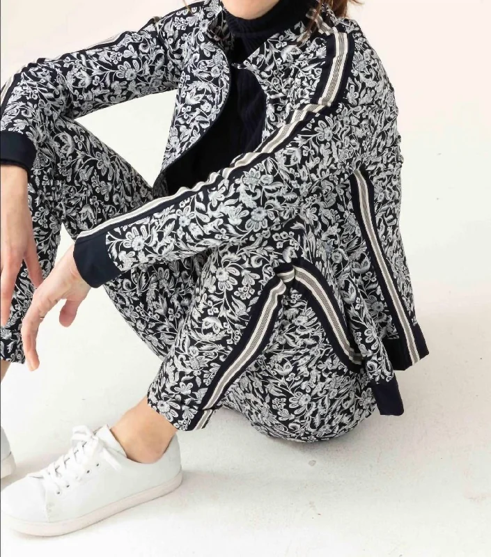 Comfortable Jeans Track Jacket In Multi