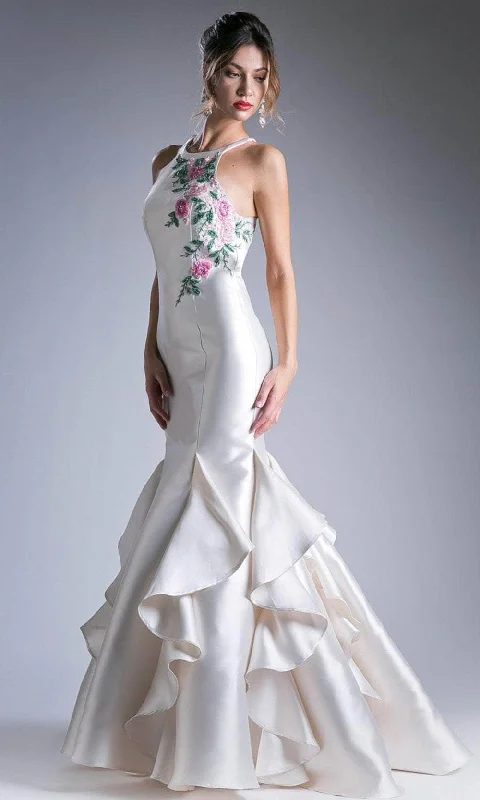 Unique Personality Ladivine 83830 - Embroidered Mikado Mermaid Gown