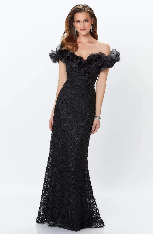 Stylish Wear Montage by Mon Cheri - 119931 Ruffled Off-Shoulder Gown